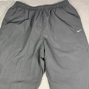 Vintage Nike Track Pants Mens XL Black 32” Mesh Lined Baggy Y2K Windbreaker